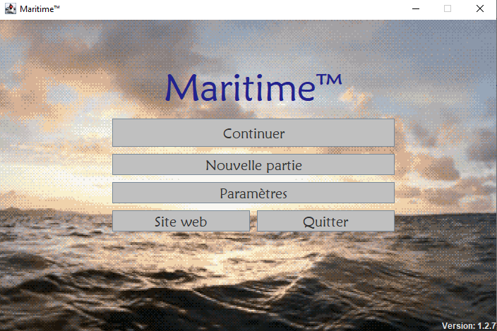 Menu d'accueil du jeu MasterPY.