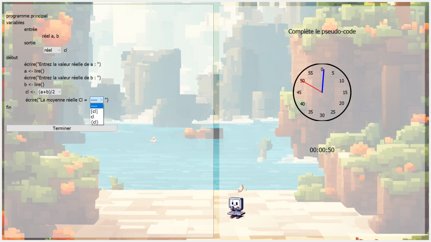 Gameplay du jeu MasterPY.