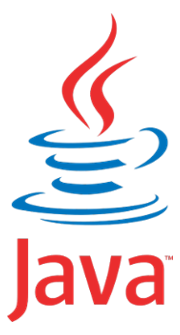Image du logo java, une tasse de café bleue et une fumée rouge.